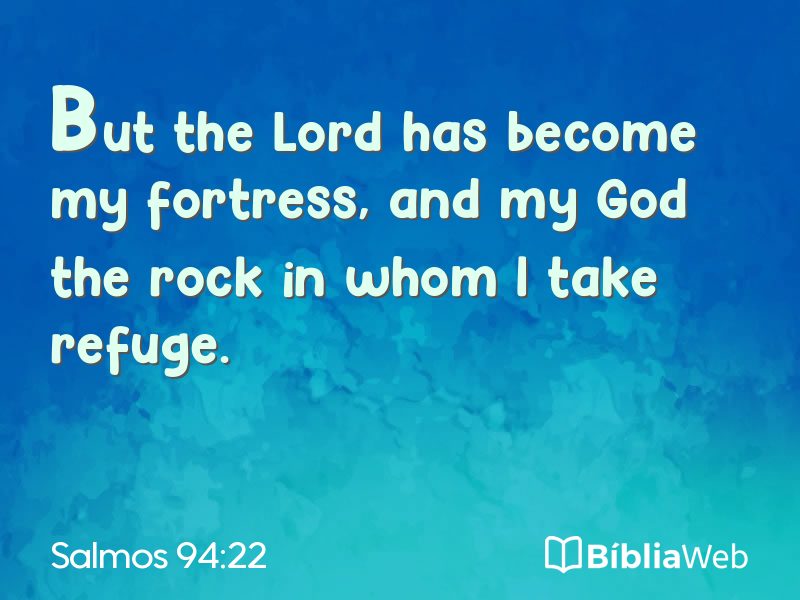 Salmos 94:22 em imagem para compartilhar
