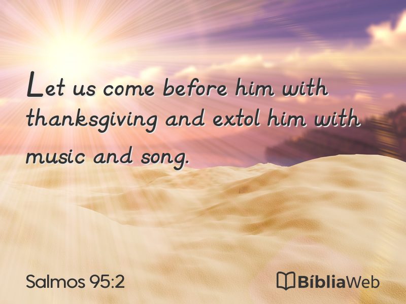Salmos 95:2 em imagem para compartilhar