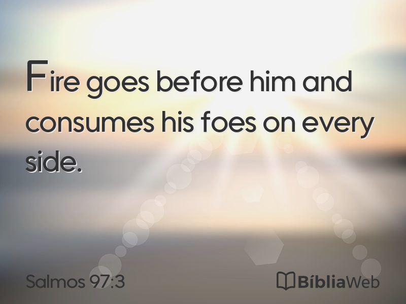 Salmos 97:3 em imagem para compartilhar