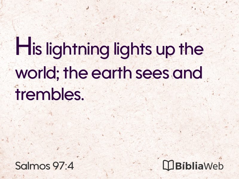 Salmos 97:4 em imagem para compartilhar