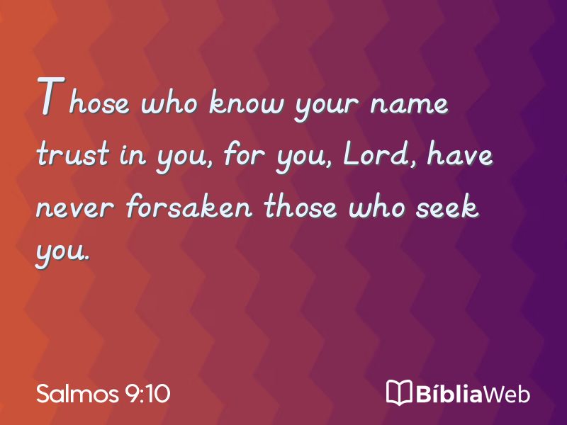 Salmos 9:10 em imagem para compartilhar