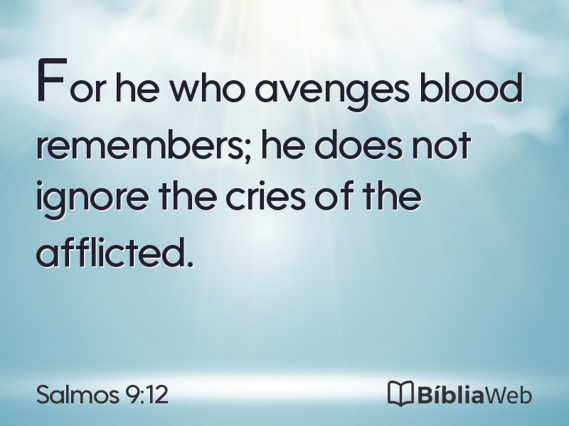 Salmos 9:12 em imagem para compartilhar
