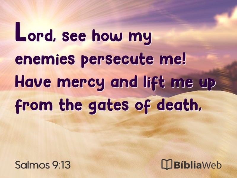 Salmos 9:13 em imagem para compartilhar