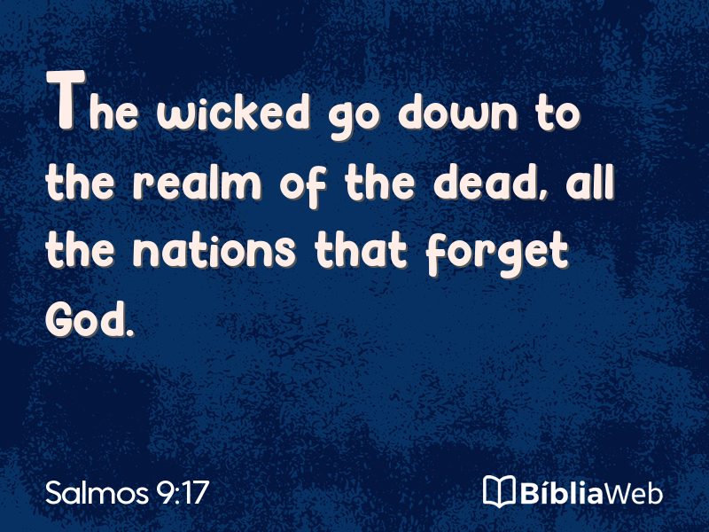 Salmos 9:17 em imagem para compartilhar