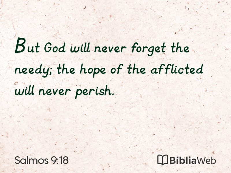 Salmos 9:18 em imagem para compartilhar