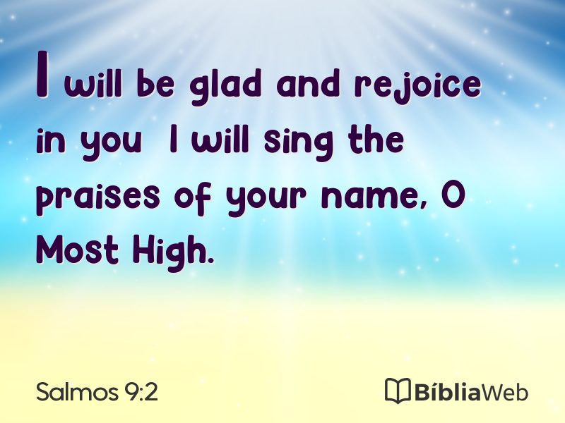 Salmos 9:2 em imagem para compartilhar