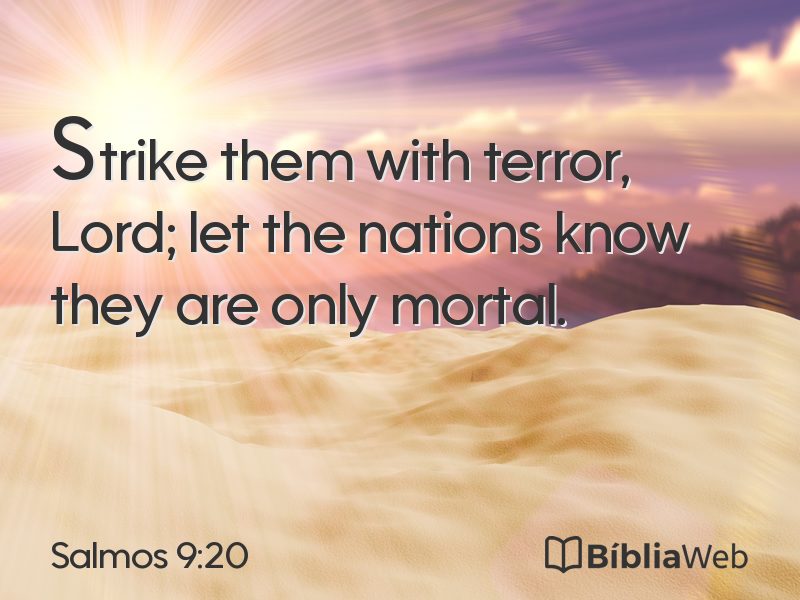 Salmos 9:20 em imagem para compartilhar