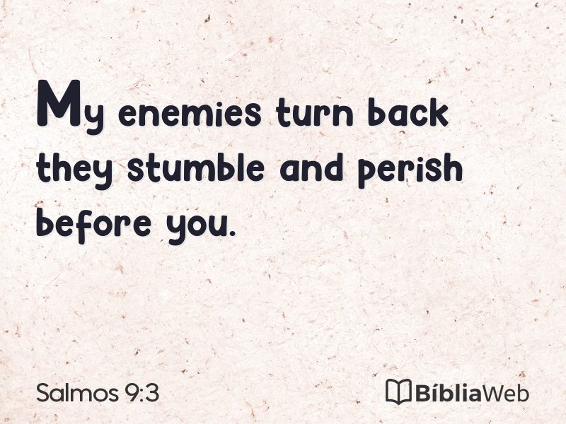 Salmos 9:3 em imagem para compartilhar