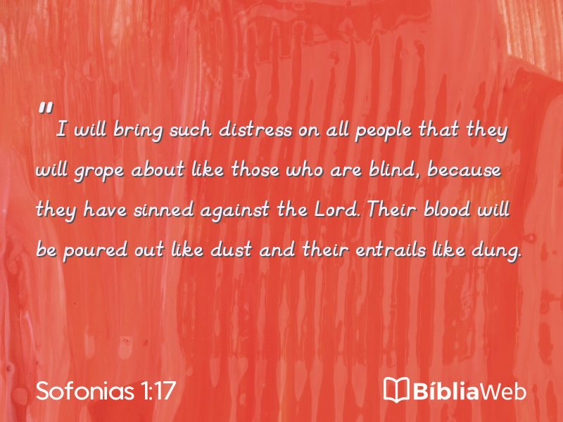 Sofonias 1:17 em imagem para compartilhar