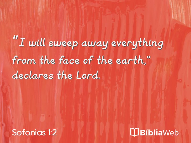 Sofonias 1:2 em imagem para compartilhar