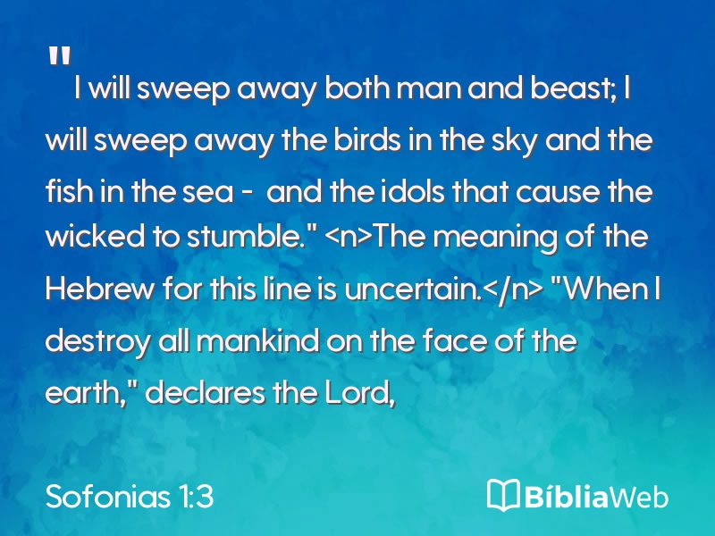 Sofonias 1:3 em imagem para compartilhar
