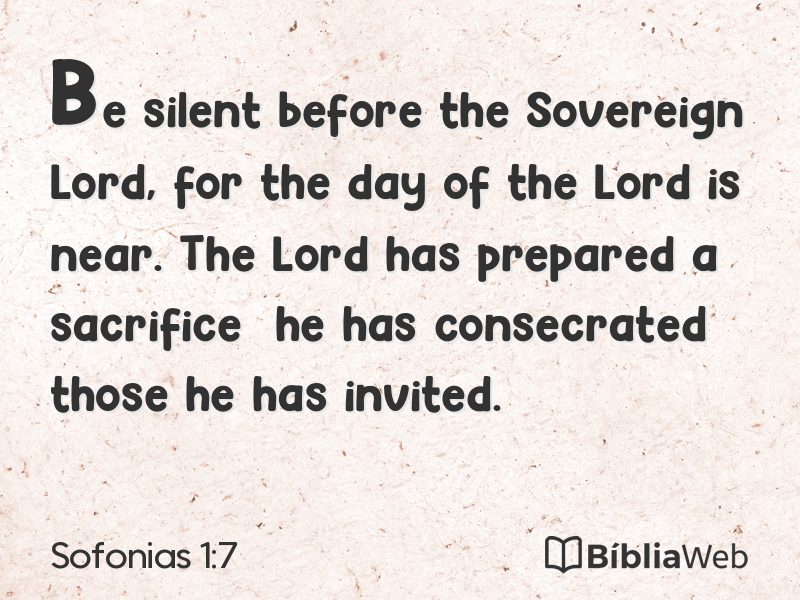 Sofonias 1:7 em imagem para compartilhar