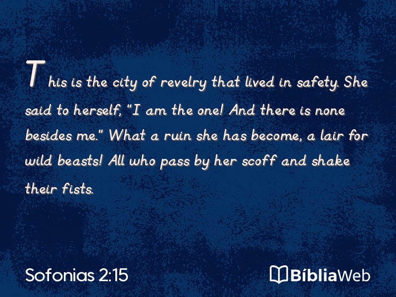 Sofonias 2:15 em imagem para compartilhar