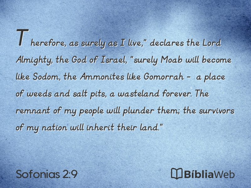 Sofonias 2:9 em imagem para compartilhar