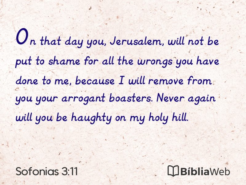 Sofonias 3:11 em imagem para compartilhar
