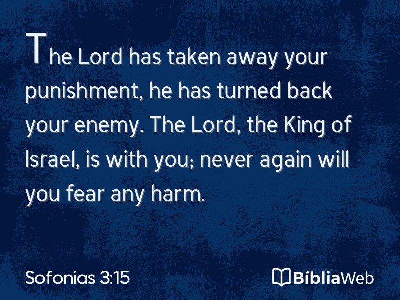 Sofonias 3:15 em imagem para compartilhar