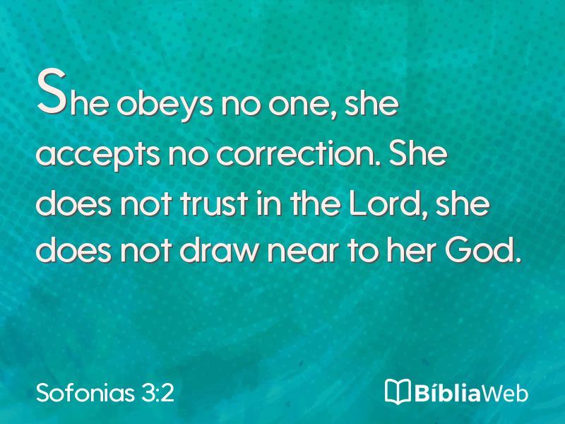 Sofonias 3:2 em imagem para compartilhar