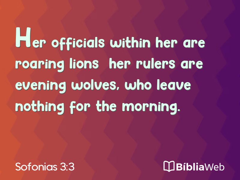 Sofonias 3:3 em imagem para compartilhar