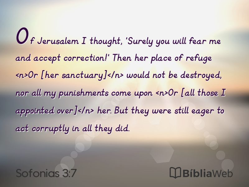Sofonias 3:7 em imagem para compartilhar