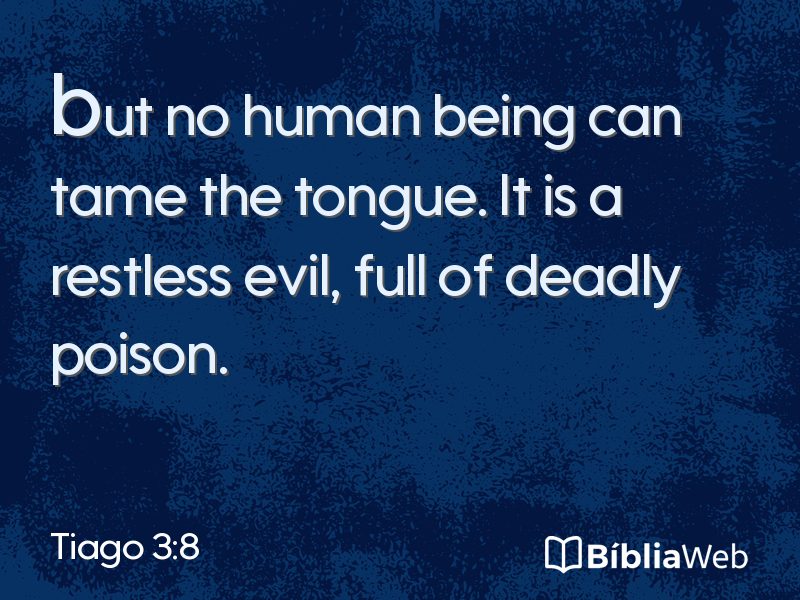 Tiago 3:8 em imagem para compartilhar