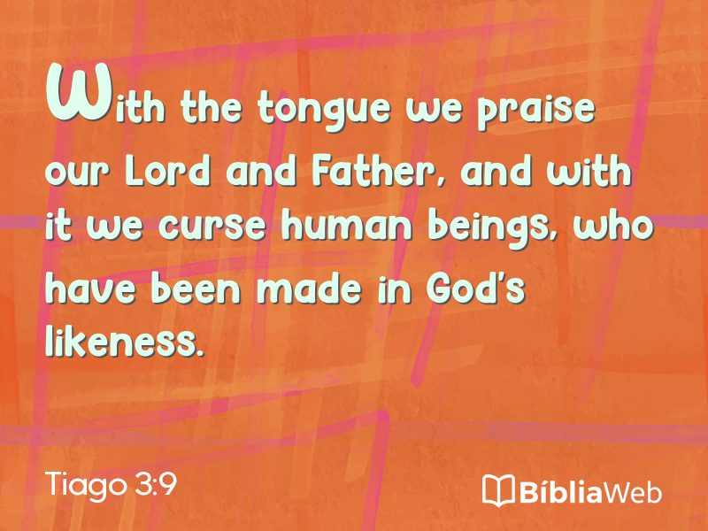 Tiago 3:9 em imagem para compartilhar