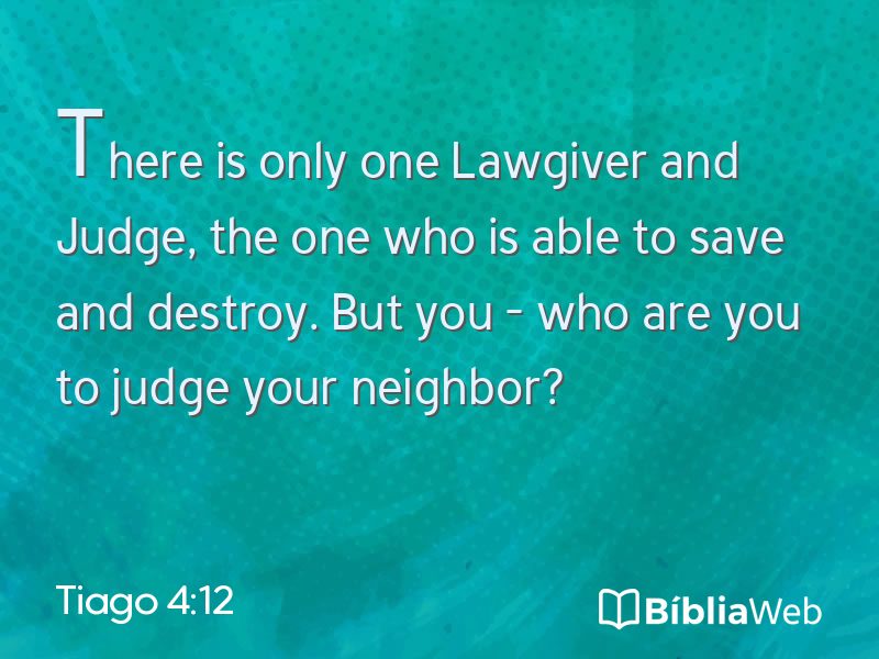 Tiago 4:12 em imagem para compartilhar