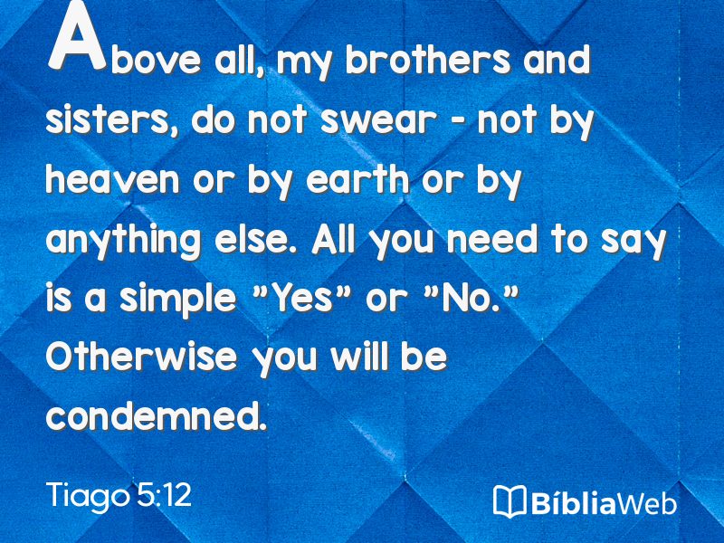 Tiago 5:12 em imagem para compartilhar