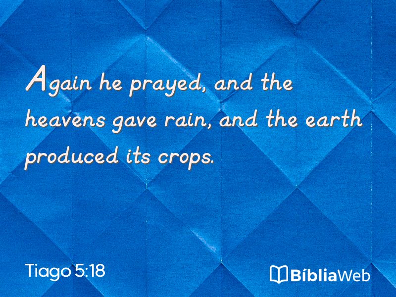 Tiago 5:18 em imagem para compartilhar