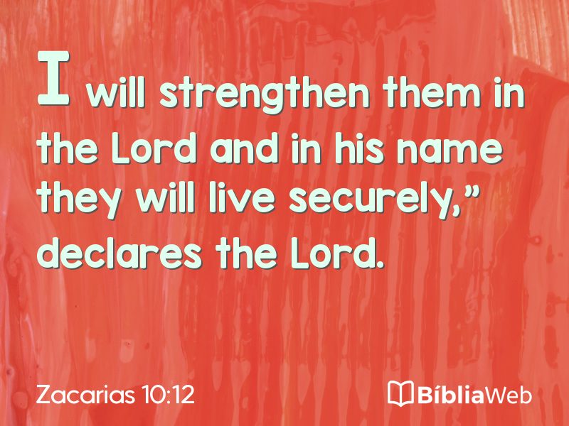 Zacarias 10:12 em imagem para compartilhar