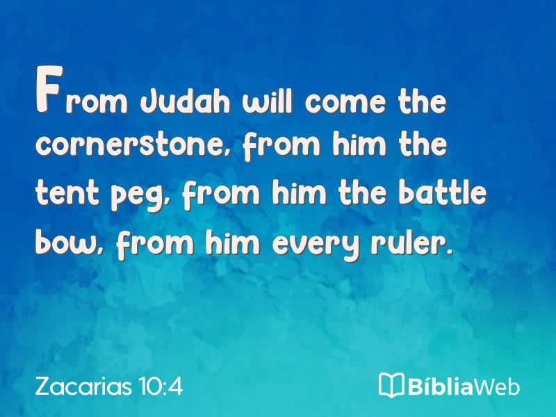 Zacarias 10:4 em imagem para compartilhar