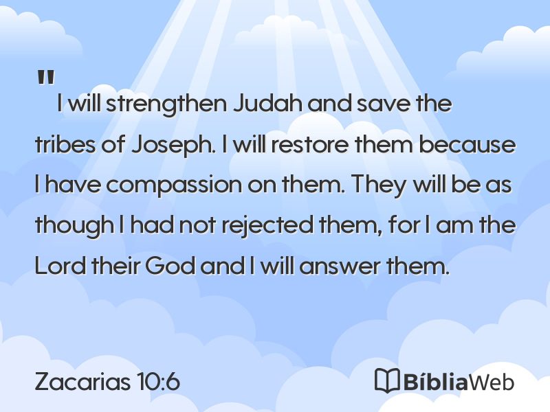 Zacarias 10:6 em imagem para compartilhar