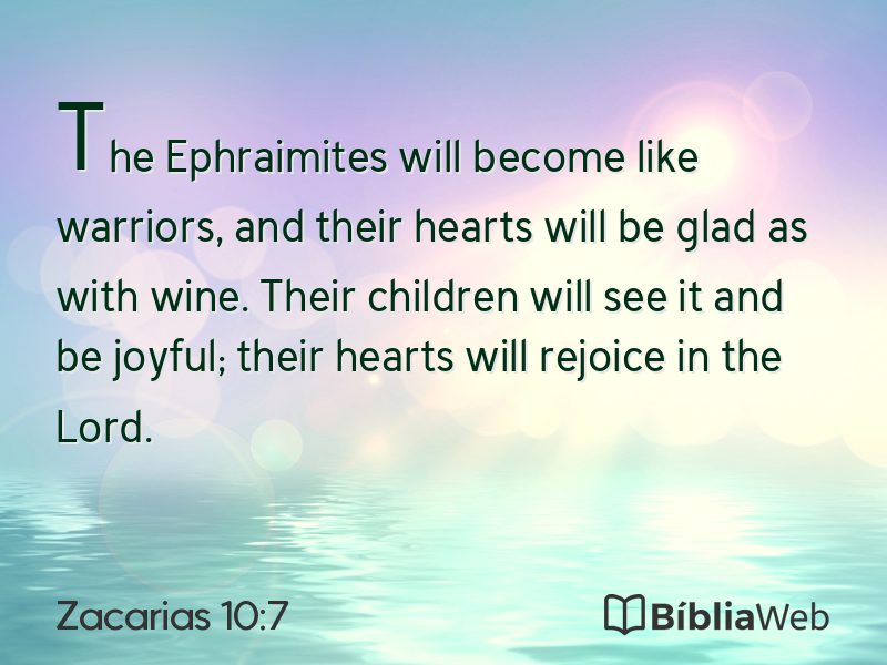 Zacarias 10:7 em imagem para compartilhar