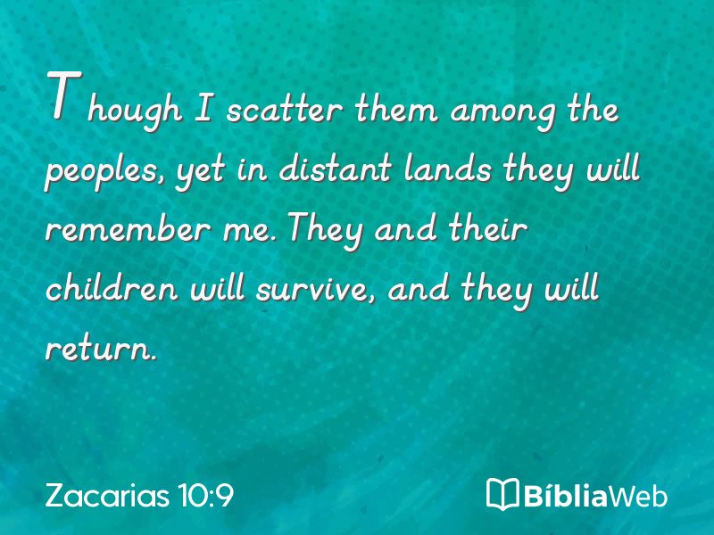 Zacarias 10:9 em imagem para compartilhar