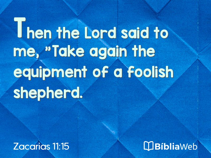 Zacarias 11:15 em imagem para compartilhar