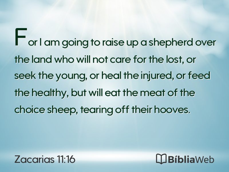 Zacarias 11:16 em imagem para compartilhar