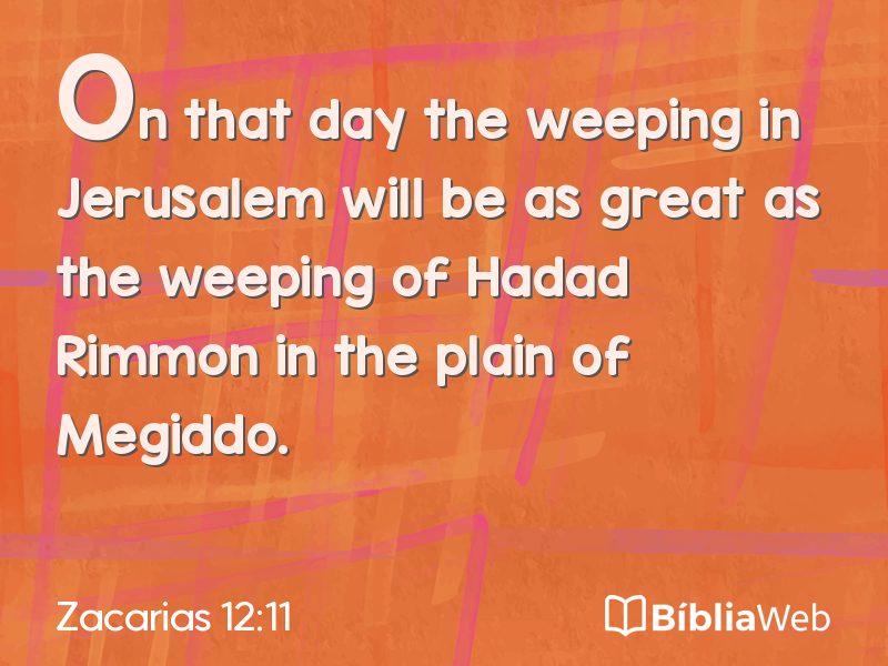 Zacarias 12:11 em imagem para compartilhar