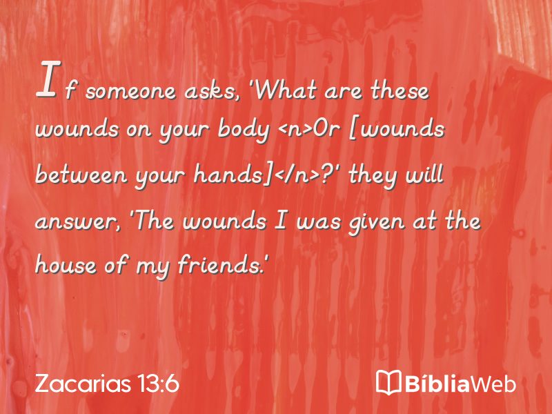 Zacarias 13:6 em imagem para compartilhar