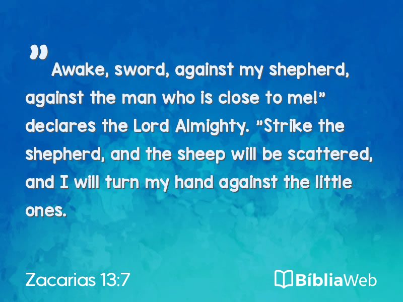 Zacarias 13:7 em imagem para compartilhar