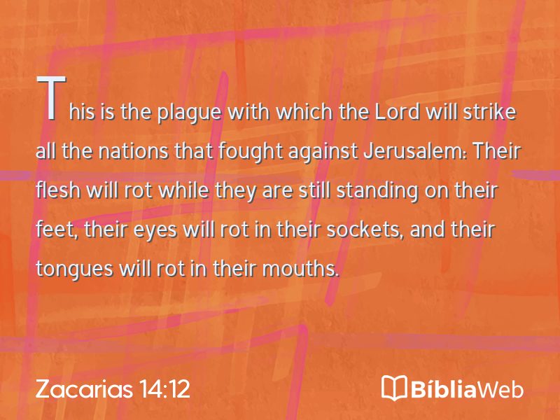 Zacarias 14:12 em imagem para compartilhar
