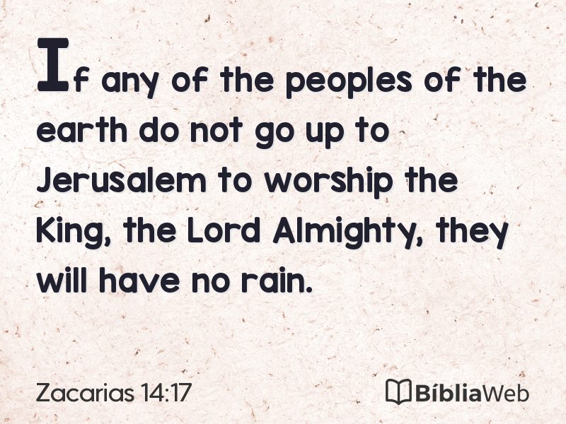 Zacarias 14:17 em imagem para compartilhar