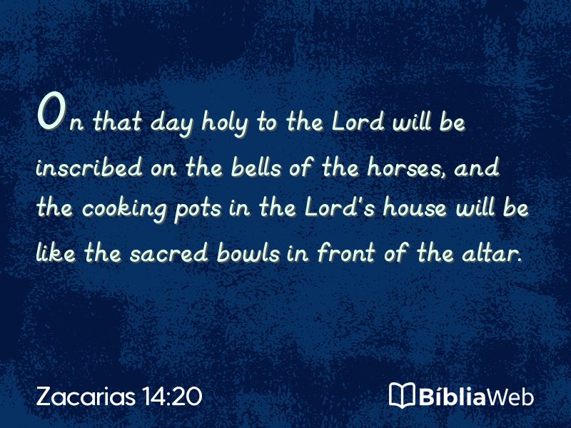 Zacarias 14:20 em imagem para compartilhar
