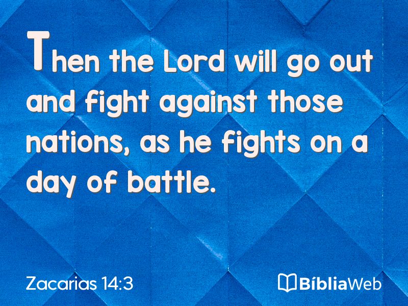 Zacarias 14:3 em imagem para compartilhar