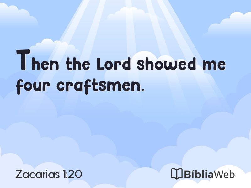 Zacarias 1:20 em imagem para compartilhar