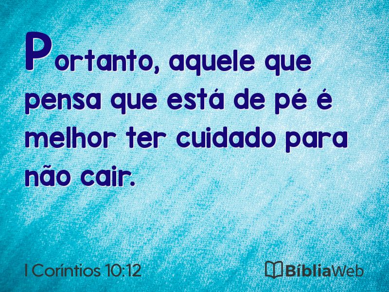 I Coríntios 10:12 em imagem para compartilhar