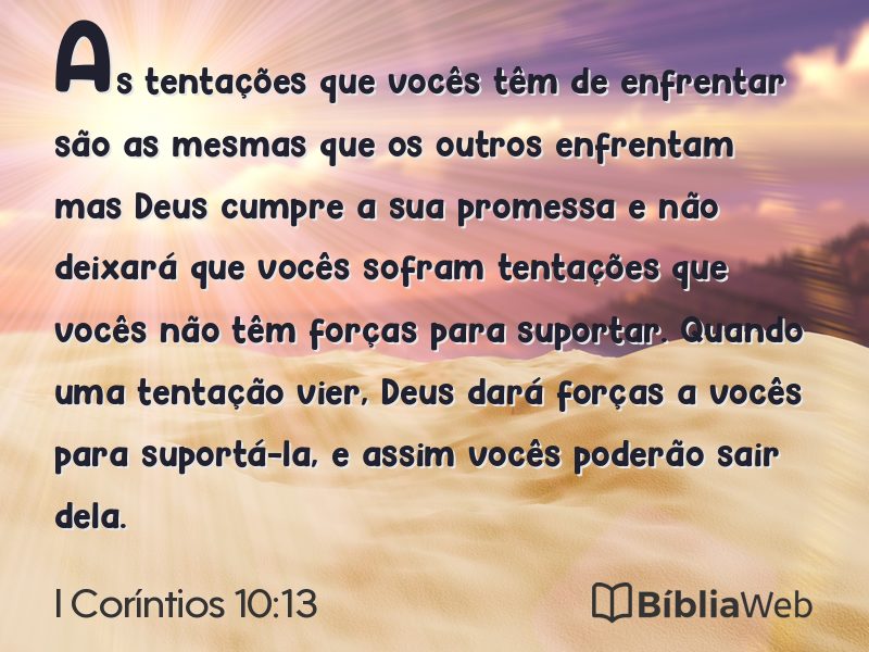 I Coríntios 10:13 em imagem para compartilhar