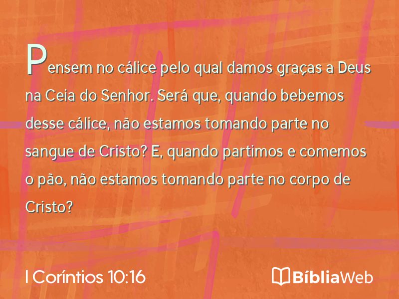 I Coríntios 10:16 em imagem para compartilhar