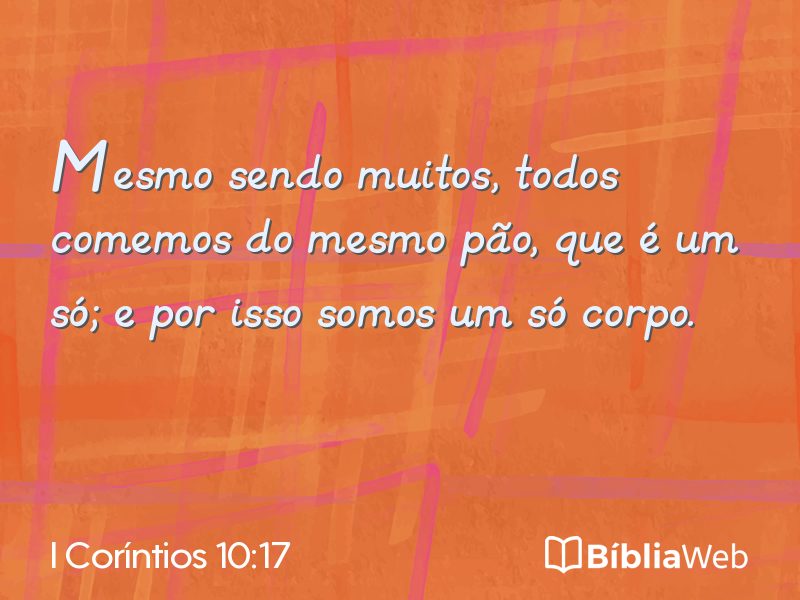 I Coríntios 10:17 em imagem para compartilhar