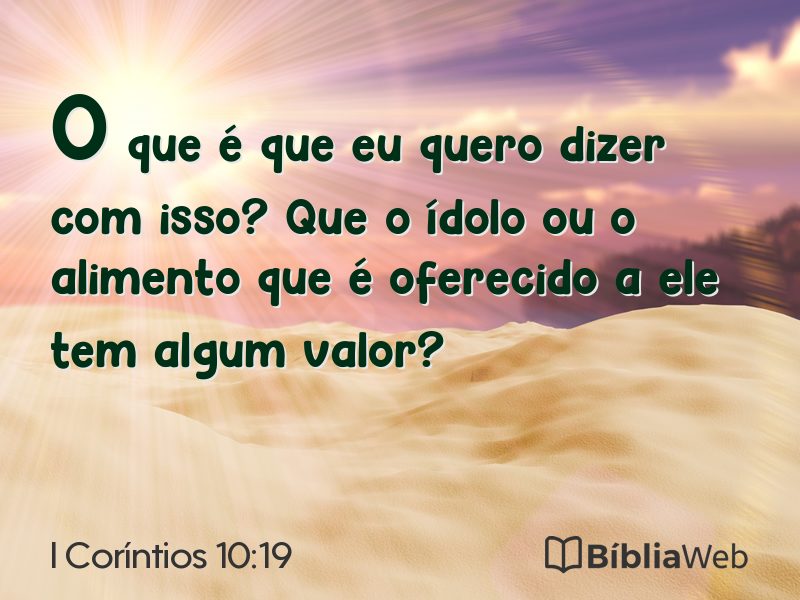 I Coríntios 10:19 em imagem para compartilhar
