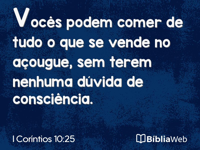 I Coríntios 10:25 em imagem para compartilhar