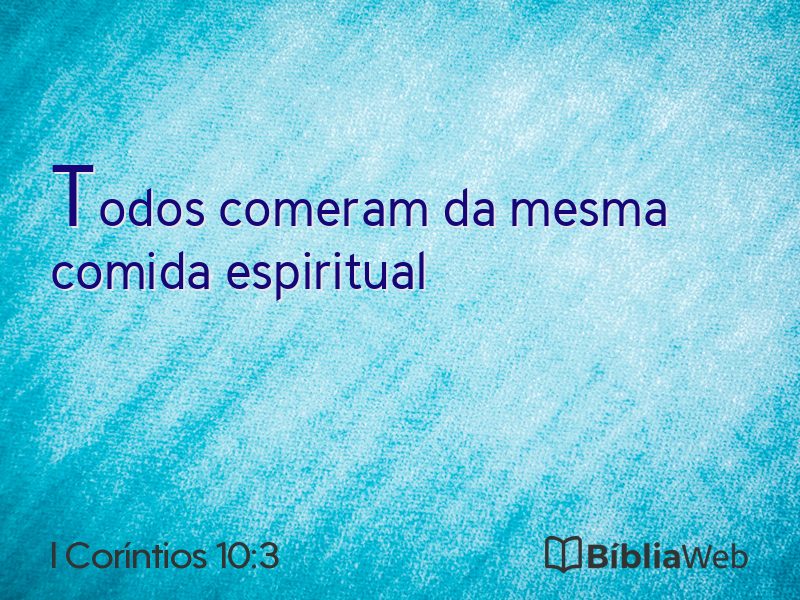 I Coríntios 10:3 em imagem para compartilhar